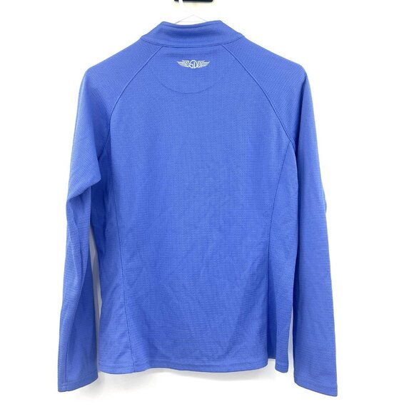 Straight Down Ellen Quarter Zip Blue UPF 50 Golf Top Women Medium - Picture 6 of 6